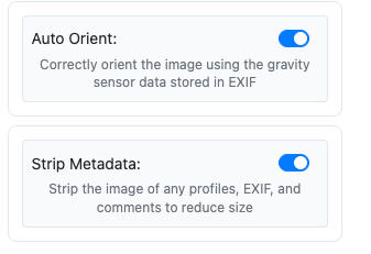 auto orient and strip exif