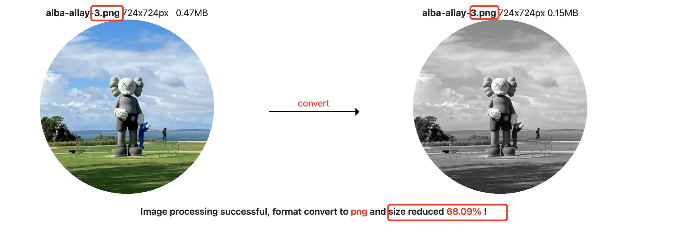 batch convert of PNG images to grayscale