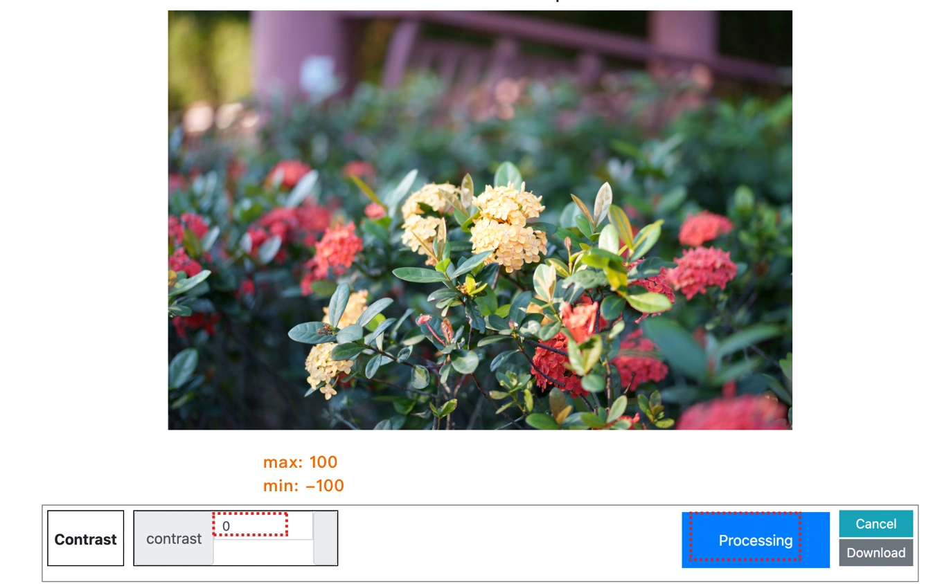 Adjusting image contrast