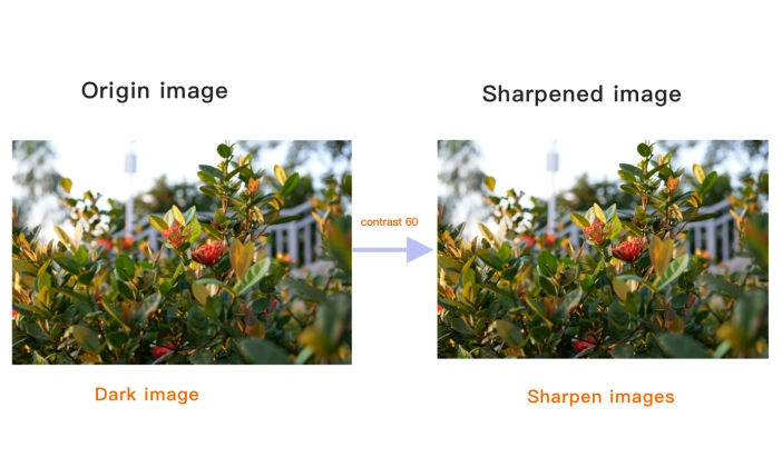 Viewing sharpened image